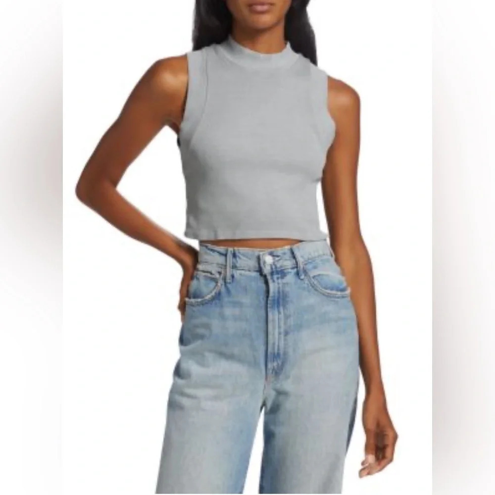 NSF Delphine Rib Knit Cropped Tank, Size P (XS), good condition - Picture 3 of 5
